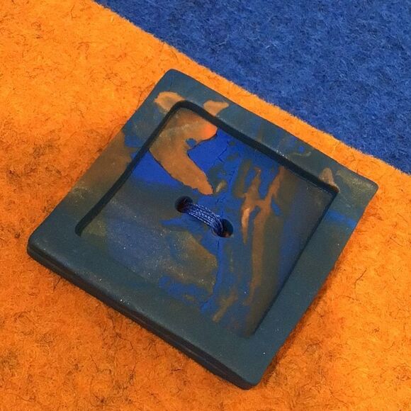 BeVel Designs Handcrafted Blue Geometric Artisan Bag - Picture 7 of 12